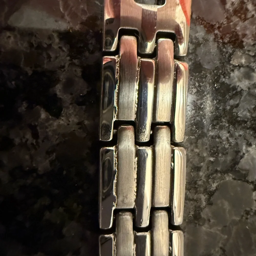 Stainless Steel Silver Link Watch Band Style Bracelet